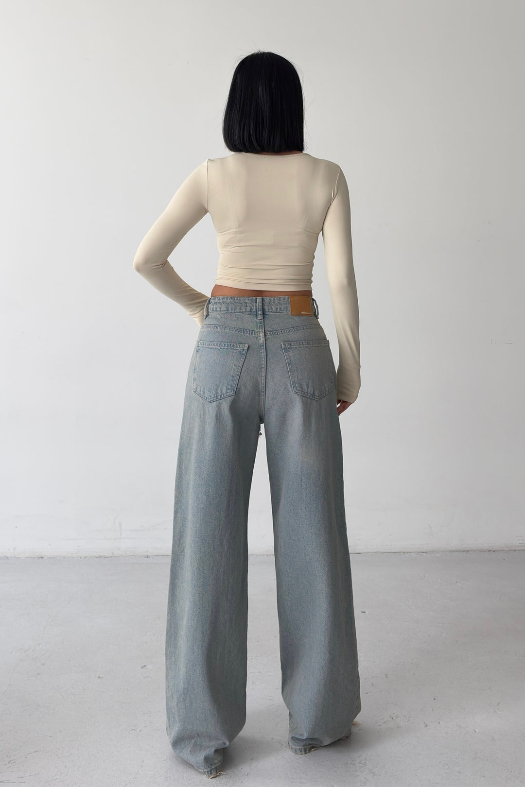 Routines Belt Baggy Straight Jeans - Vintage Blue 3775 - ROUTINES