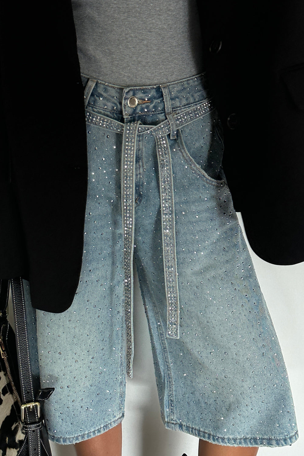 Routines Belted Diamonds Jorts 3387 Jeans Routines Fashion