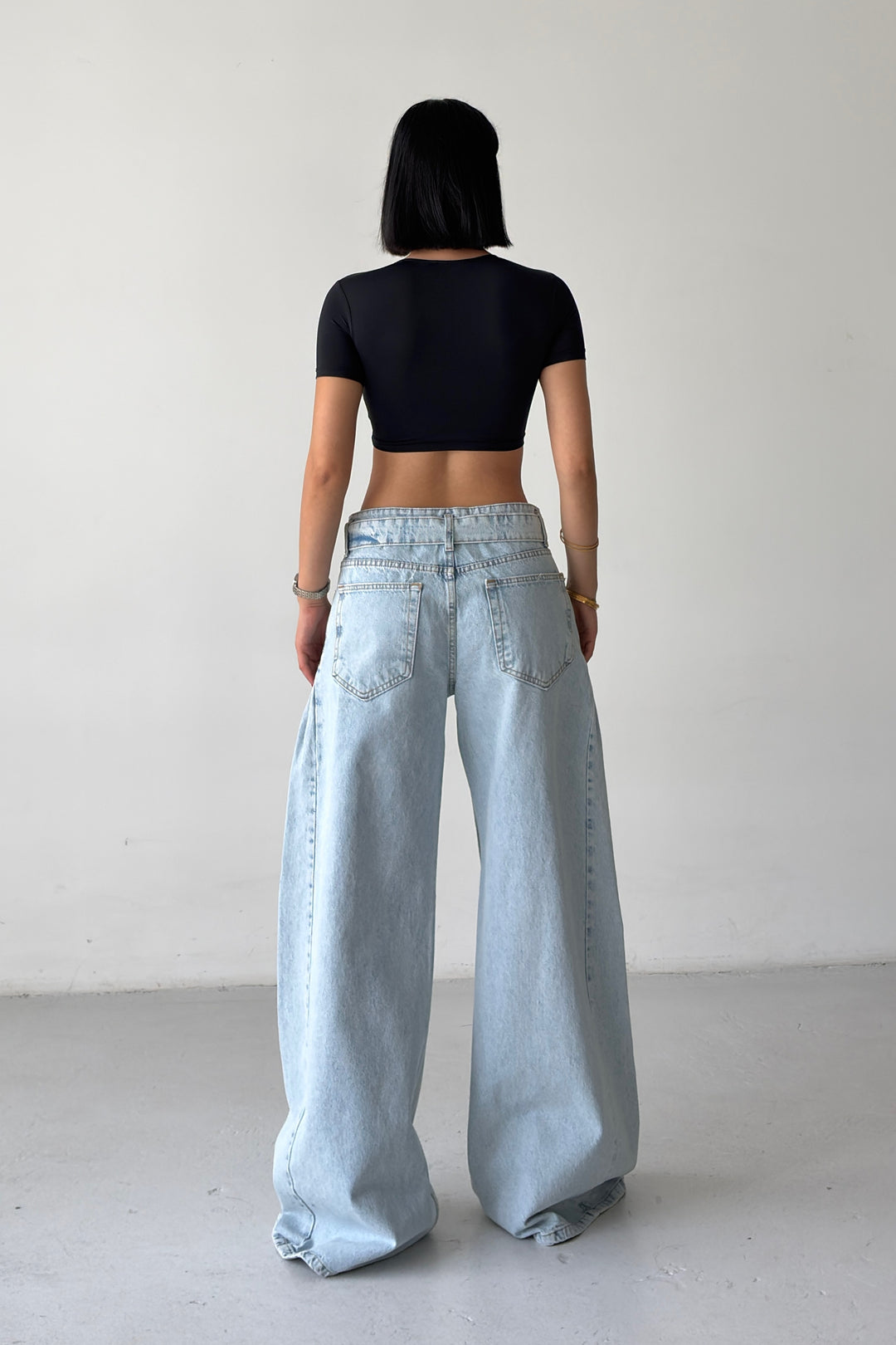 Routines Belted Waist Baggy Jeans 1540-1