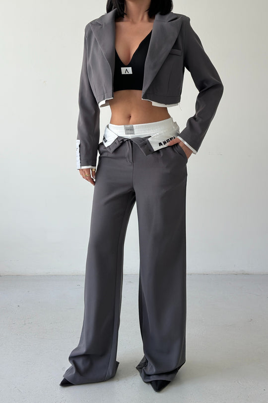 Routines Blazer Folded Waist Set - Grey 9003 - ROUTINES