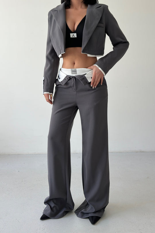 Routines Blazer Folded Waist Set - Grey 9003 - ROUTINES