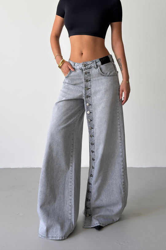 Routines Buttons Detail Jeans - Grey 1906 - ROUTINES