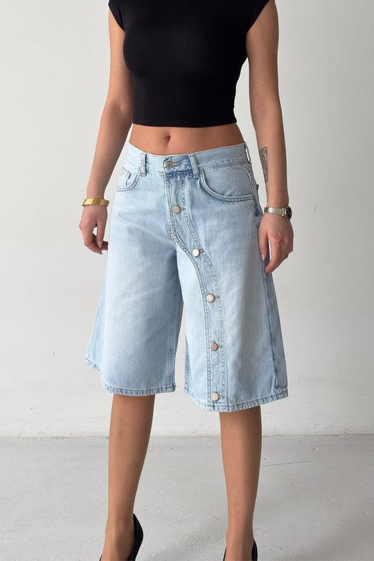 Routines Buttons Detail Jorts - Light Blue 4886 - ROUTINES