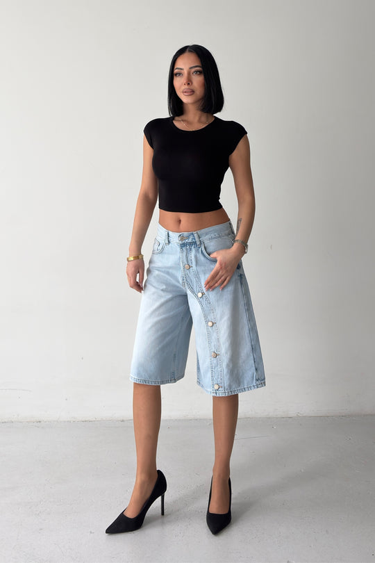 Routines Buttons Detail Jorts - Light Blue 4886 - ROUTINES