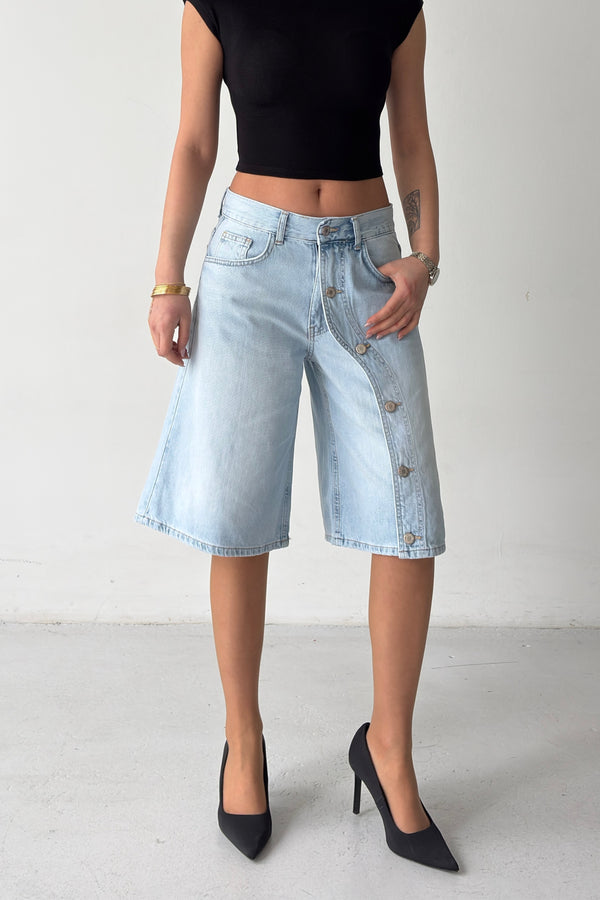 Routines Buttons Detail Jorts - Light Blue 4886 - ROUTINES