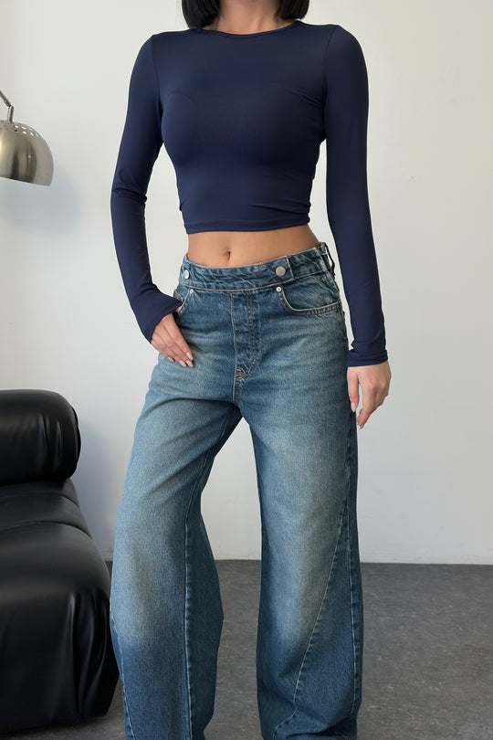 Routines Buttons Detail Straight Jeans 72120 - ROUTINES