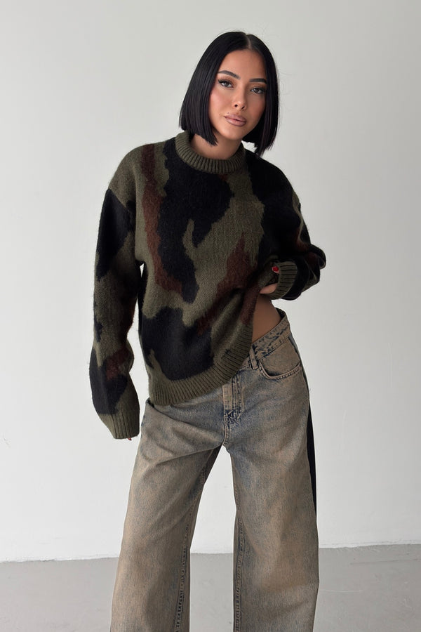 Routines Camouflage Knit - Army Green 014 - ROUTINES