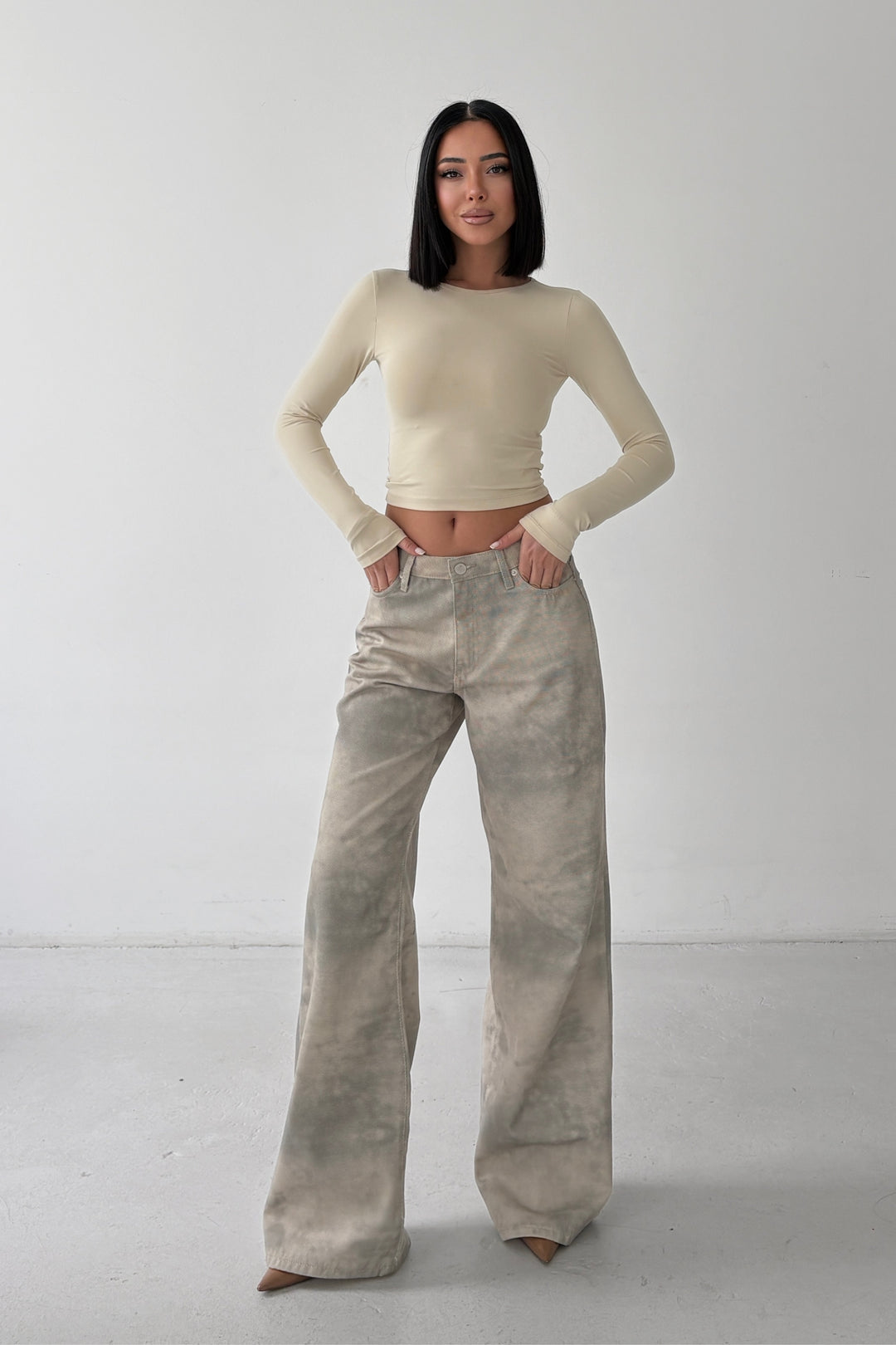 Routines Camouflage Mid-waist Jeans 5544