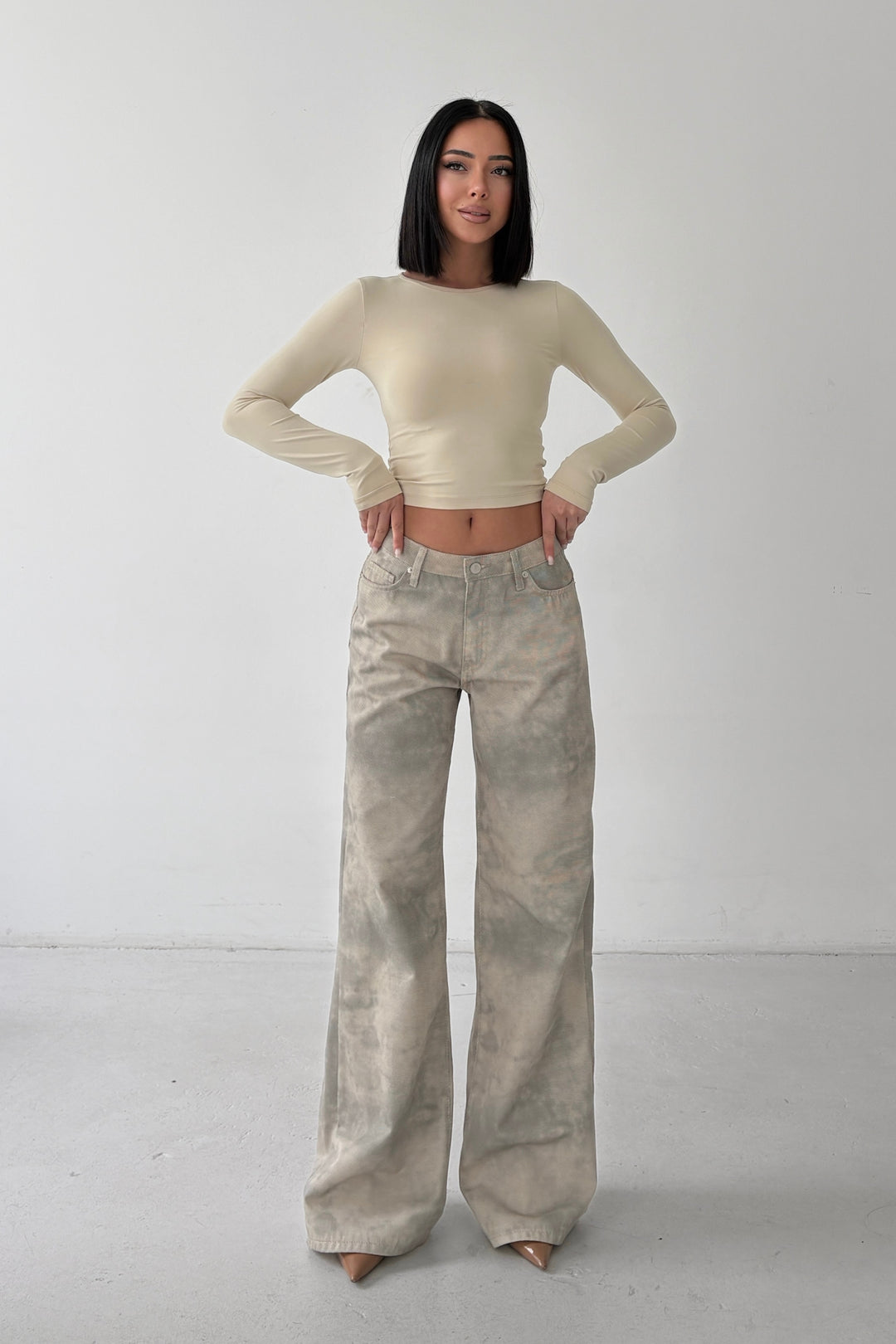 Routines Camouflage Mid-waist Jeans 5544