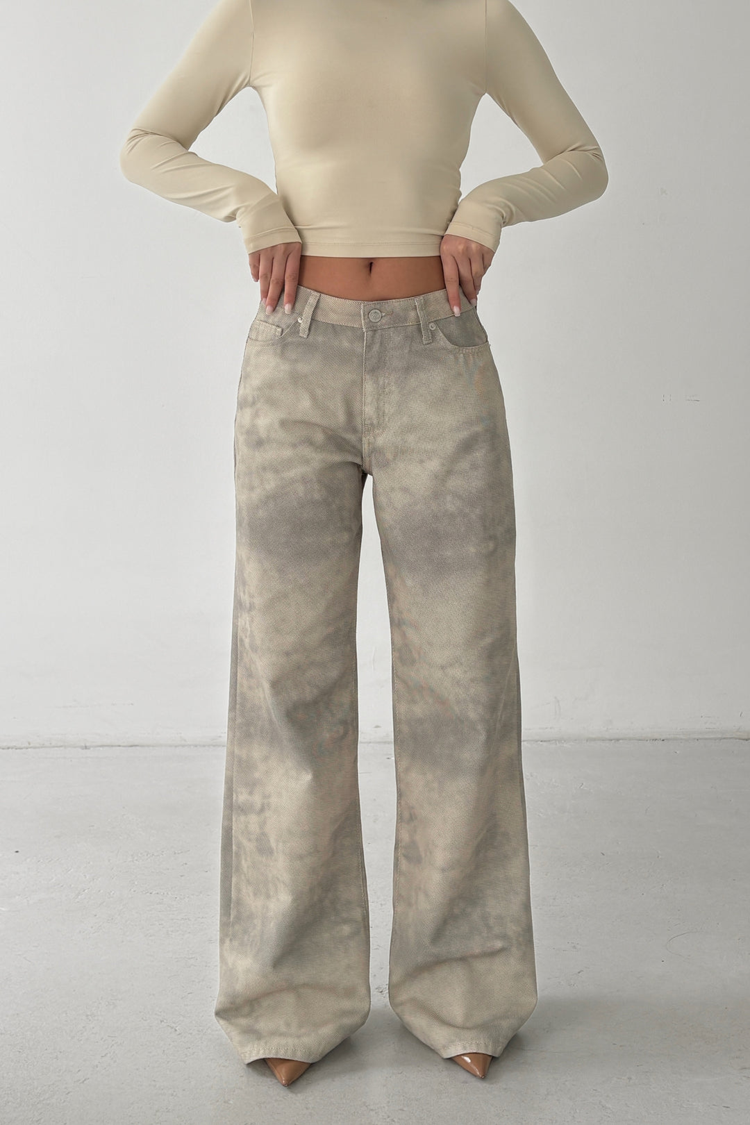 Routines Camouflage Mid-waist Jeans 5544