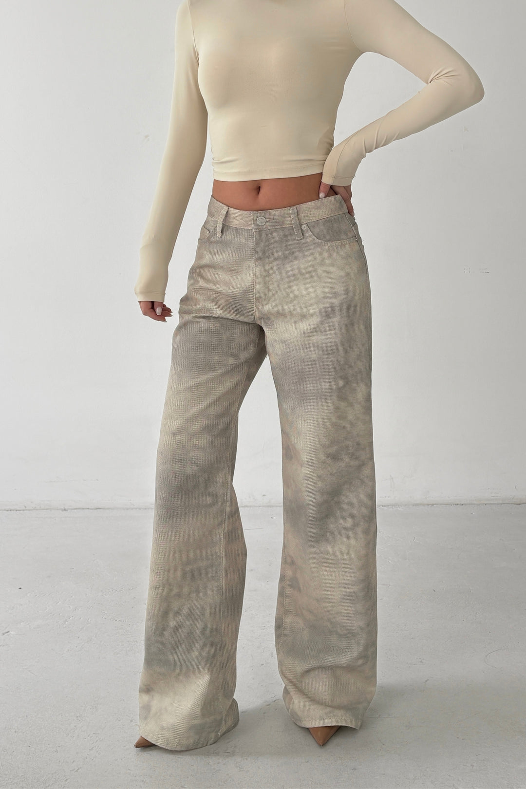 Routines Camouflage Mid-waist Jeans 5544