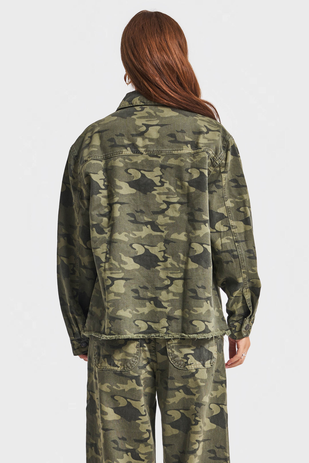 Routines Camouflage Oversized Denim Jacket 3473 - ROUTINES
