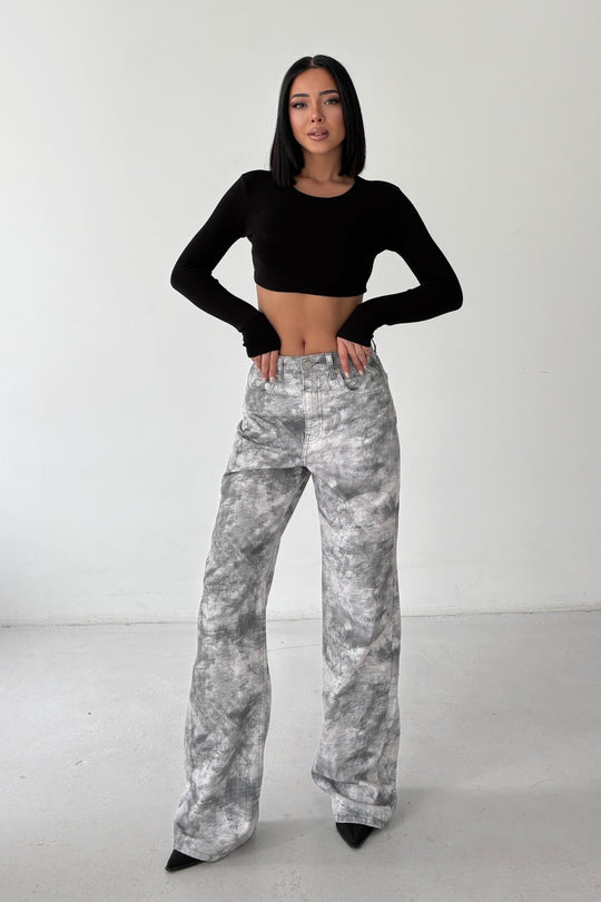 Routines Camouflage Print Straight Jeans 5568