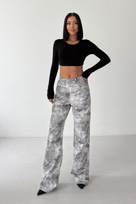 Routines Camouflage Print Straight Jeans 5568