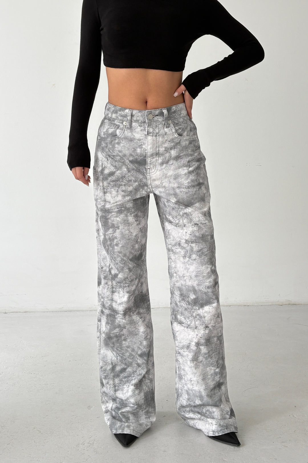 Routines Camouflage Print Straight Jeans 5568