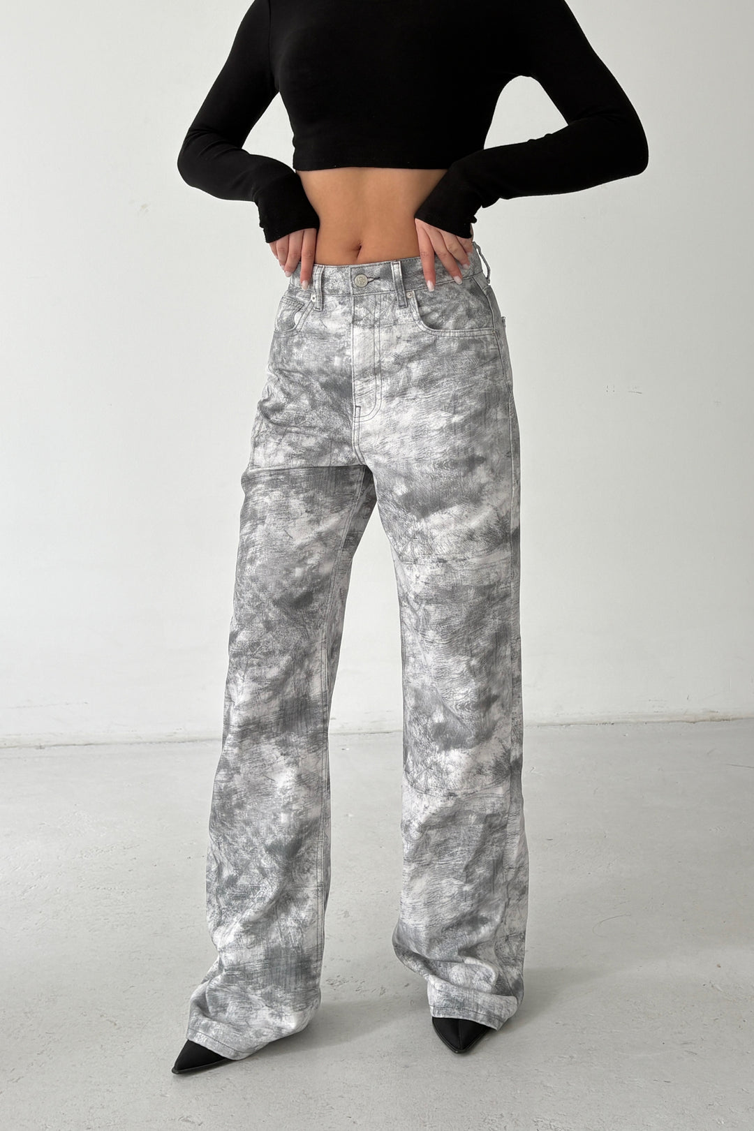 Routines Camouflage Print Straight Jeans 5568