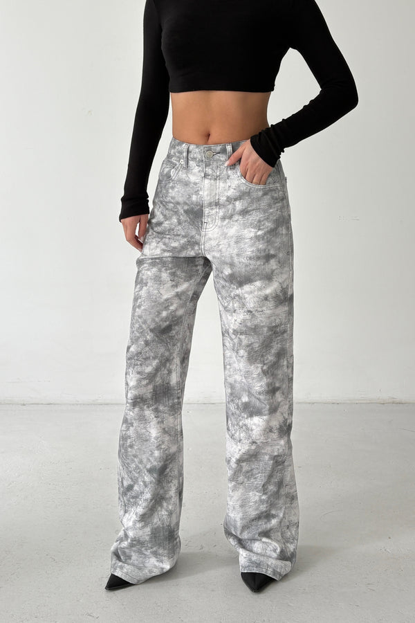 Routines Camouflage Print Straight Jeans 5568
