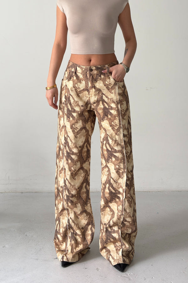 Routines Camouflage Seam Detail Jeans 4870 Jeans Routines Fashion