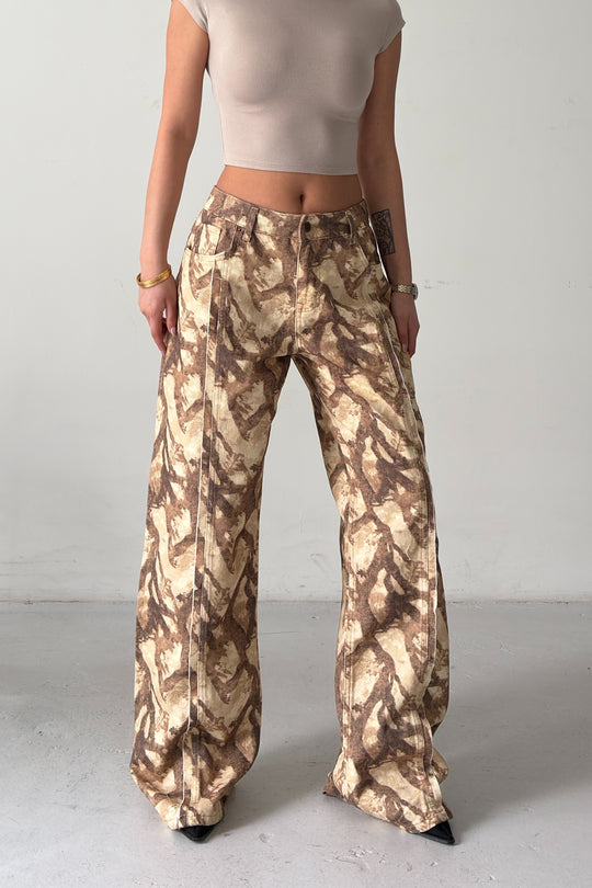Routines Camouflage Seam Detail Jeans 4870 - ROUTINES
