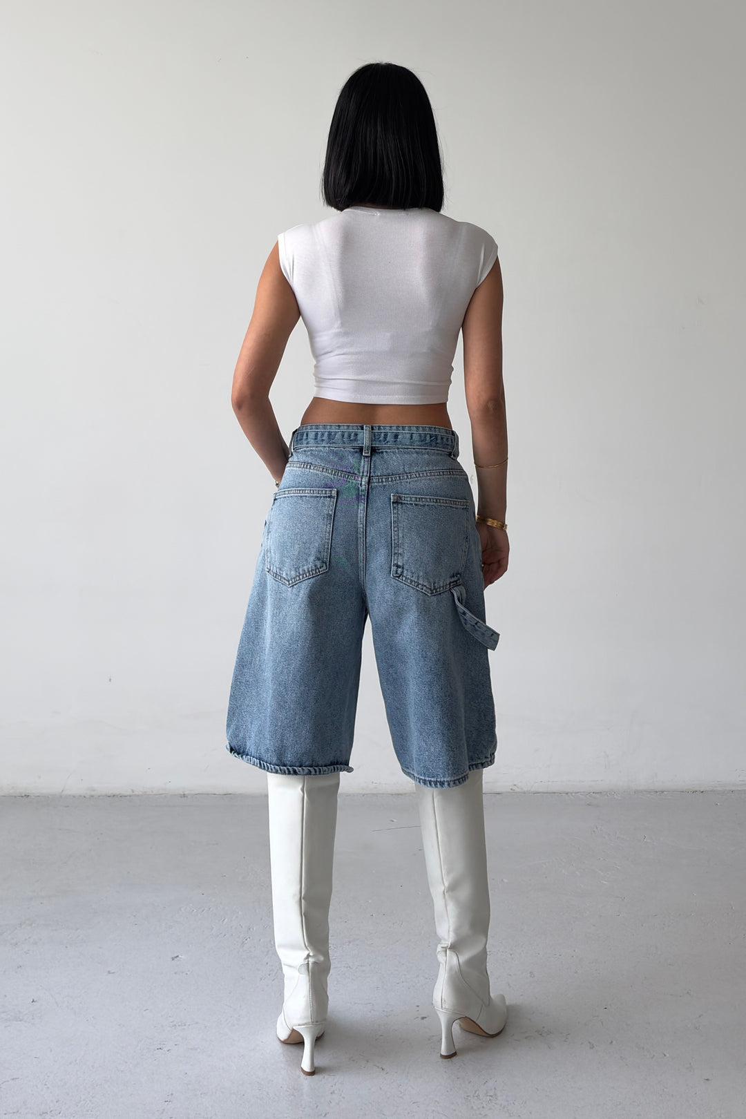 Routines Carpenter Belted Jorts - Light Blue 5615 - ROUTINES