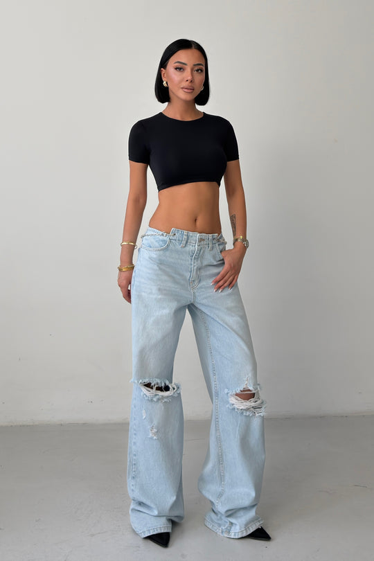 Routines Chain Detail Ripped Jeans 1539-1