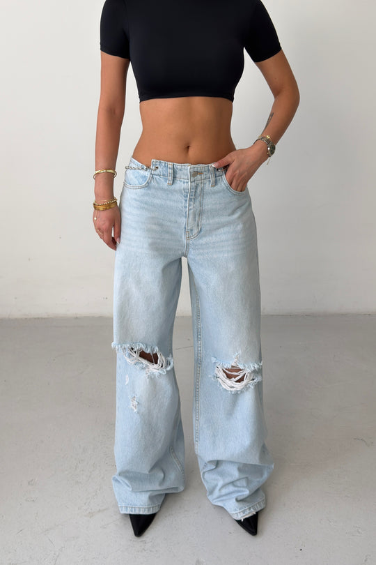 Routines Chain Detail Ripped Jeans 1539-1