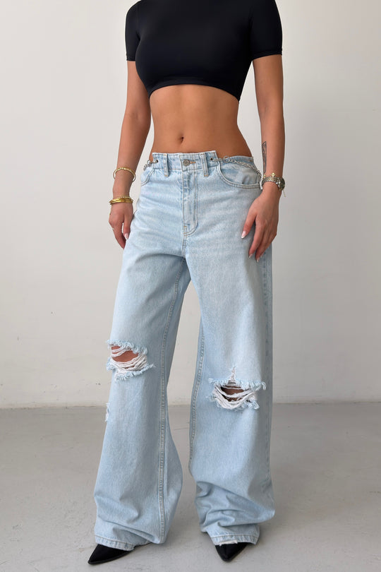 Routines Chain Detail Ripped Jeans 1539-1