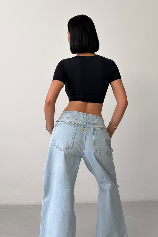 Routines Chain Detail Ripped Jeans 1539-1