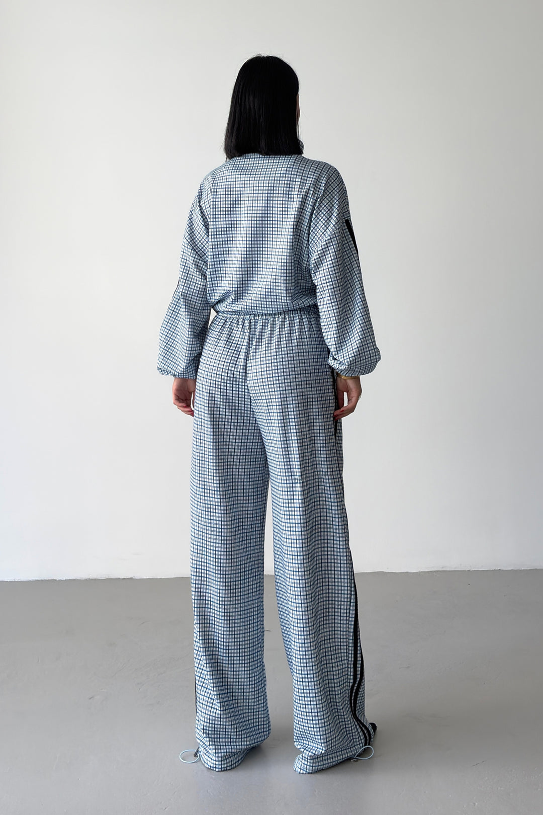Routines Checkered Striped Tracksuit - Blue 7012