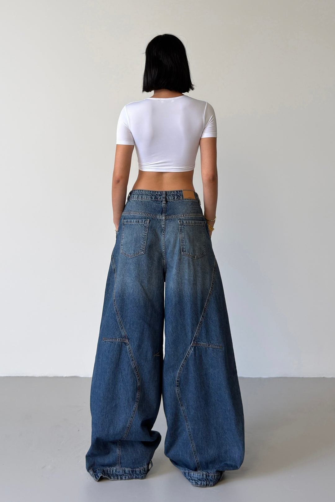 Routines Cross Baggy Balloon Jeans - Dark Blue 5152 - ROUTINES