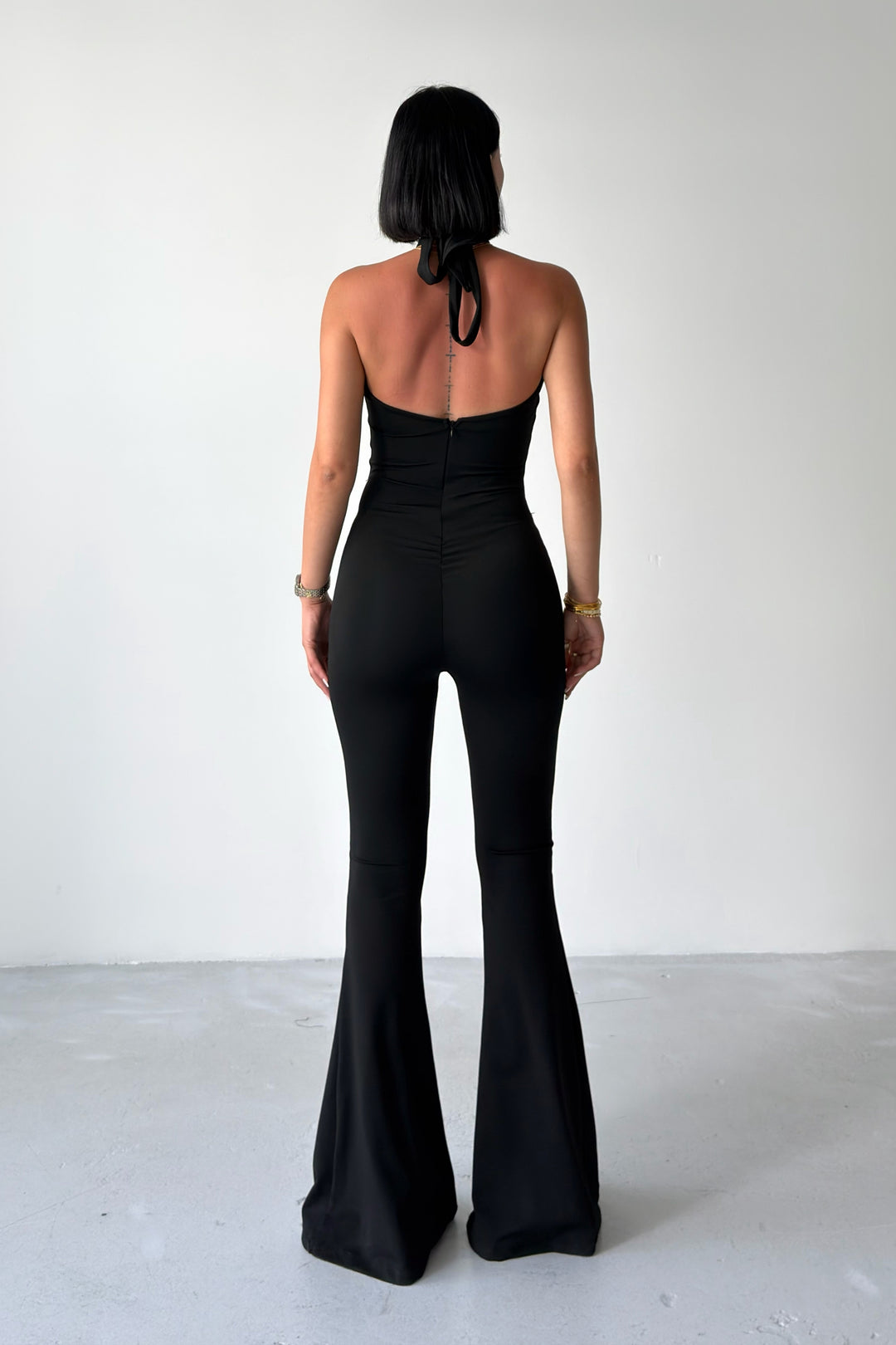 Routines Cross Halter Stretch Jumpsuit 1095