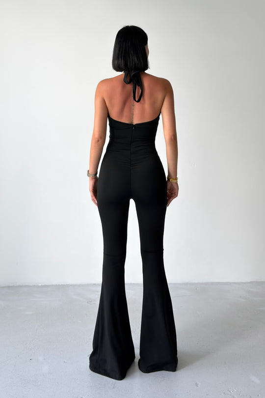 Routines Cross Halter Stretch Jumpsuit 1095