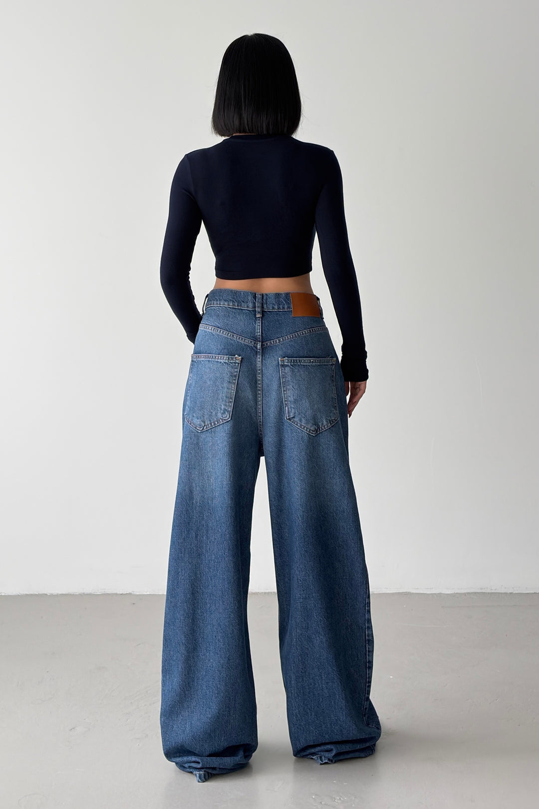 Routines Cross Waist Baggy Jeans 1589-1