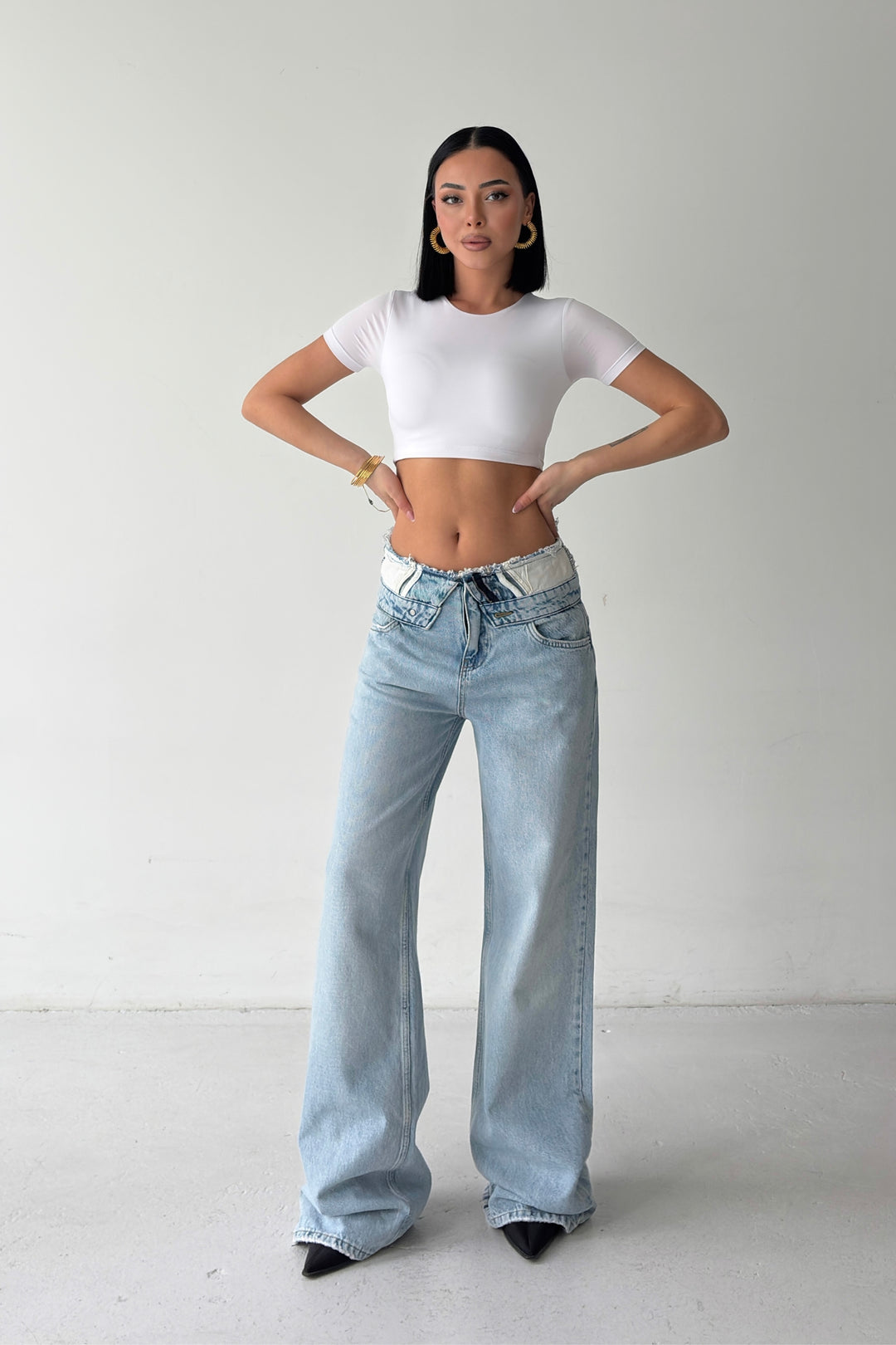 Routines Cut Folded Waist Jeans 2582 - ROUTINES