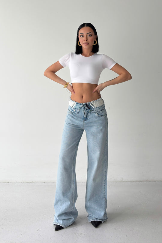 Routines Cut Folded Waist Jeans 2582 - ROUTINES