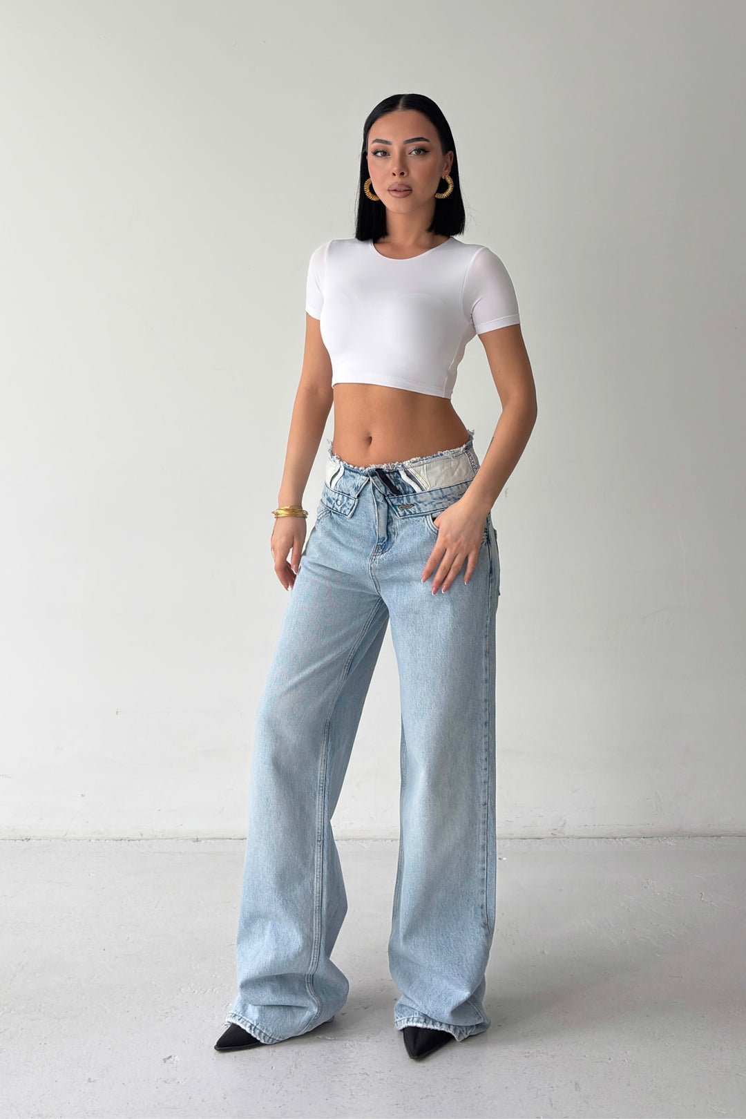 Routines Cut Folded Waist Jeans 2582 - ROUTINES
