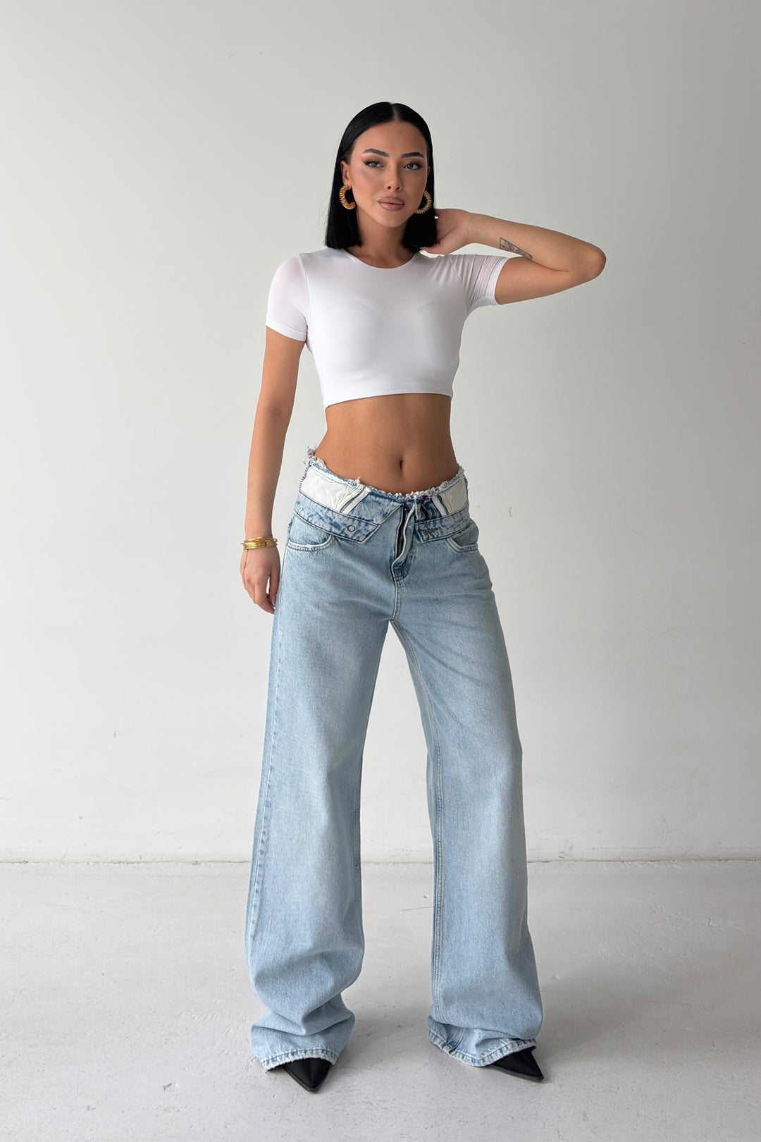Routines Cut Folded Waist Jeans 2582 - ROUTINES