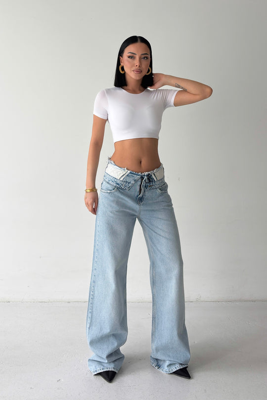 Routines Cut Folded Waist Jeans 2582 - ROUTINES