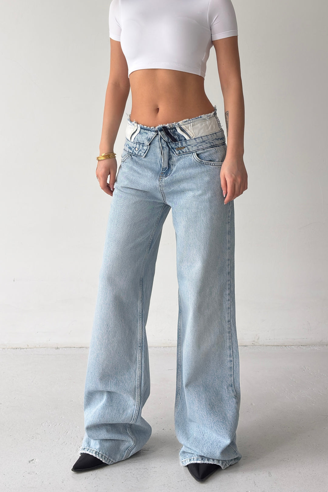 Routines Cut Folded Waist Jeans 2582 - ROUTINES