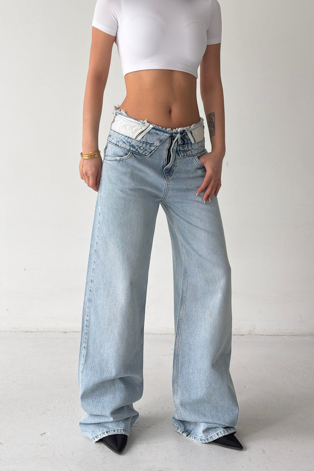 Routines Cut Folded Waist Jeans 2582 - ROUTINES