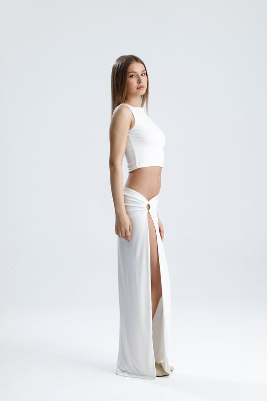 Routines Cutout Two Piece Skirt Set - White 1565 - ROUTINES