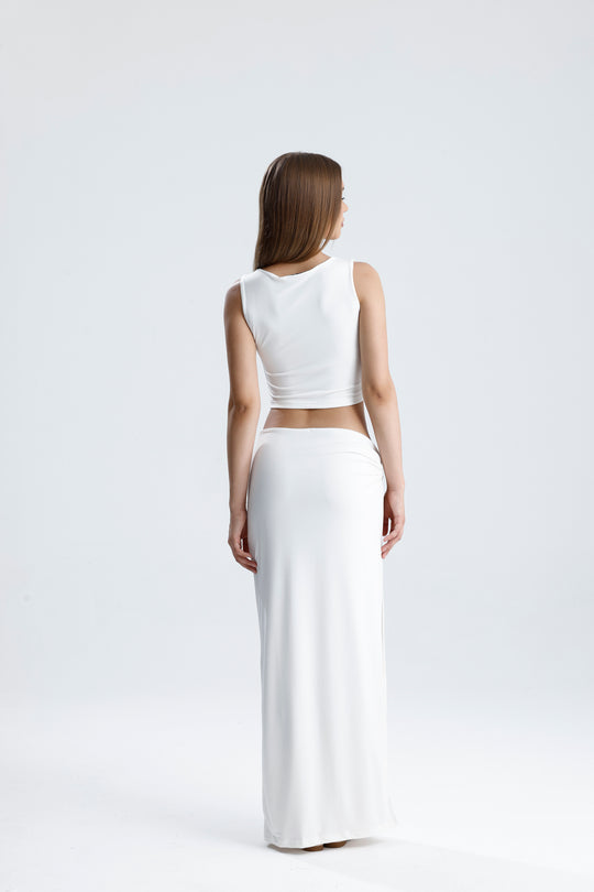 Routines Cutout Two Piece Skirt Set - White 1565 - ROUTINES