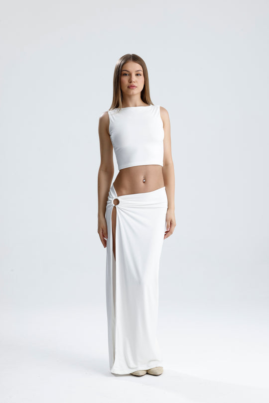 Routines Cutout Two Piece Skirt Set - White 1565 - ROUTINES