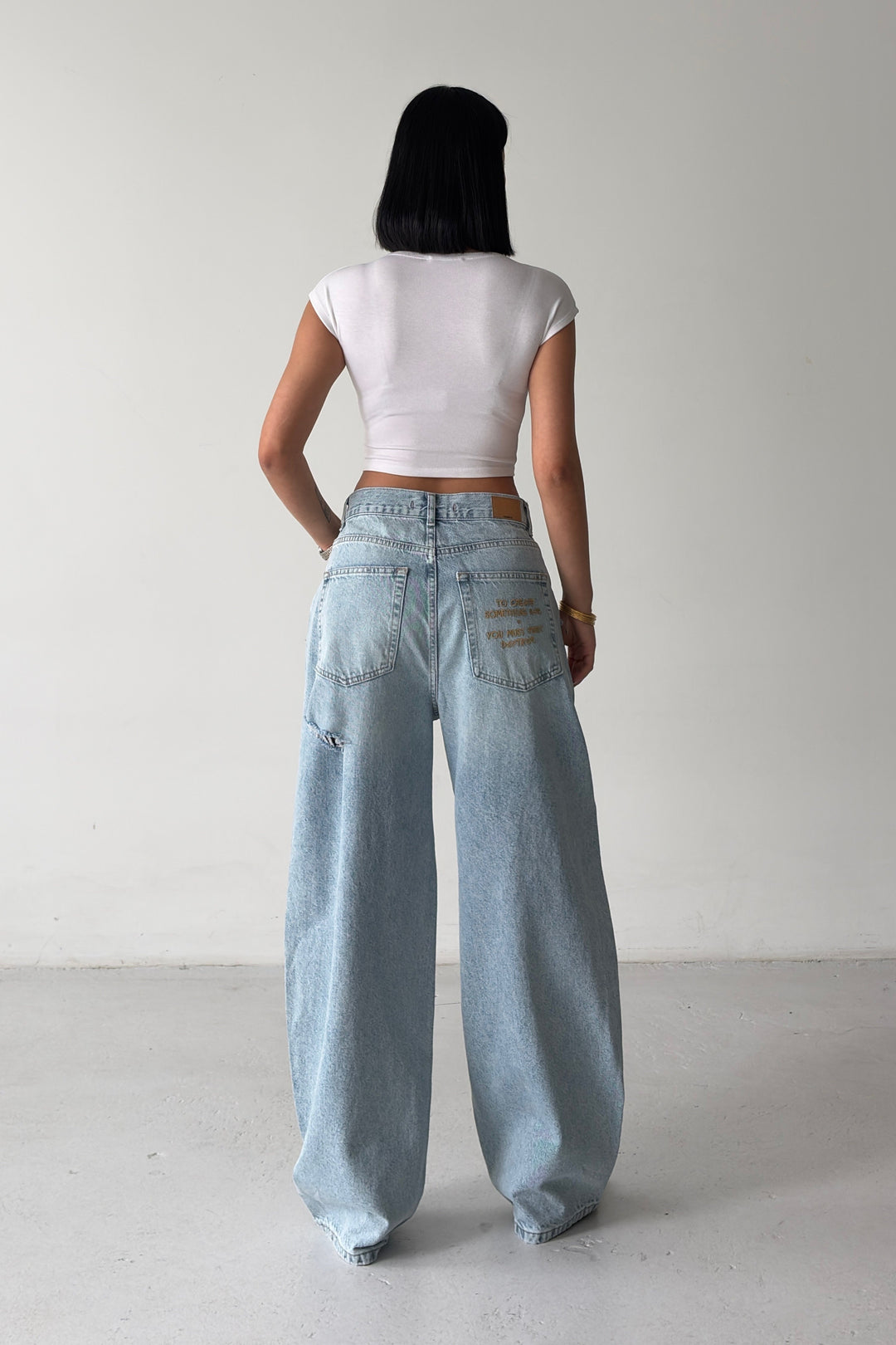 Routines Detailed Ripped Baggy Jeans 4225 - ROUTINES