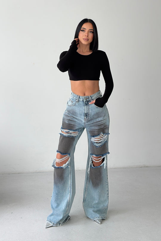 Routines Dirty Wash Ripped Jeans 1364-2 - ROUTINES