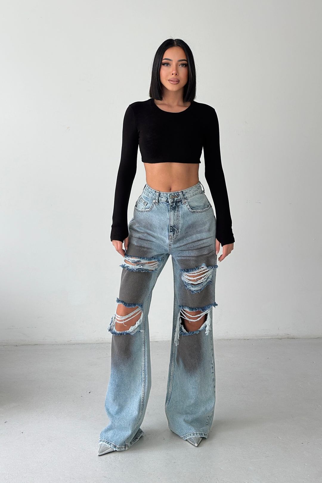 Routines Dirty Wash Ripped Jeans 1364-2 - ROUTINES