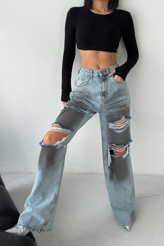 Routines Dirty Wash Ripped Jeans 1364-2 - ROUTINES