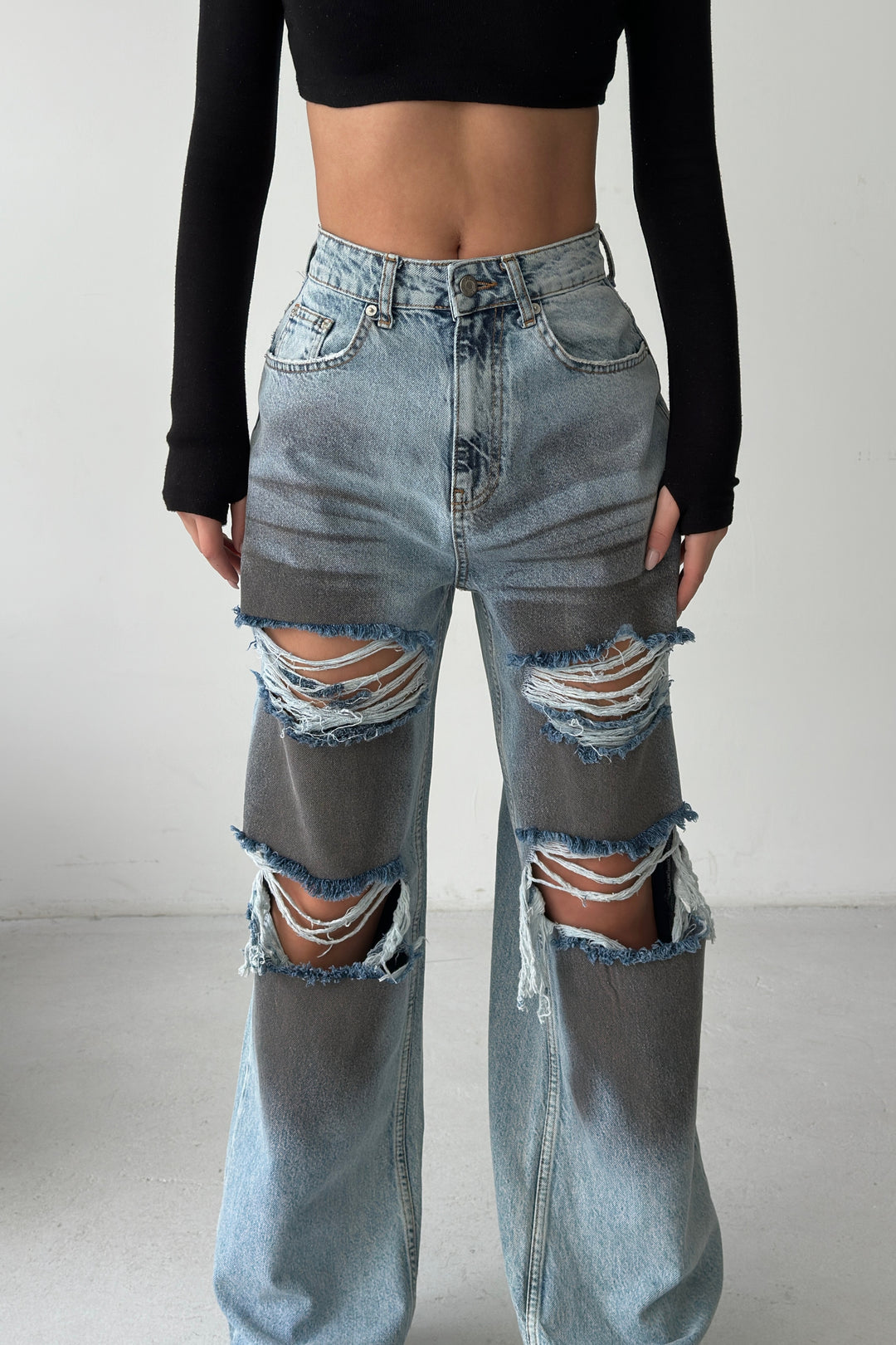 Routines Dirty Wash Ripped Jeans 1364-2 - ROUTINES