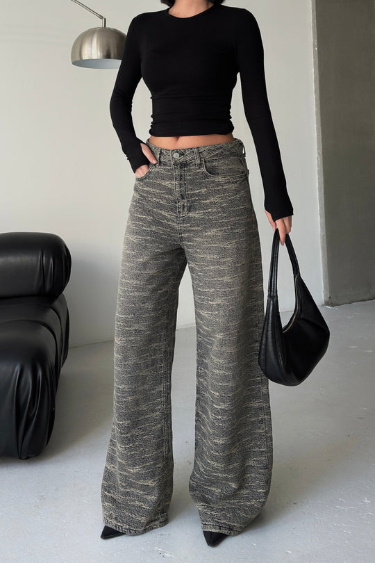 Routines Distressed Baggy Jeans - Grey 4516 - ROUTINES