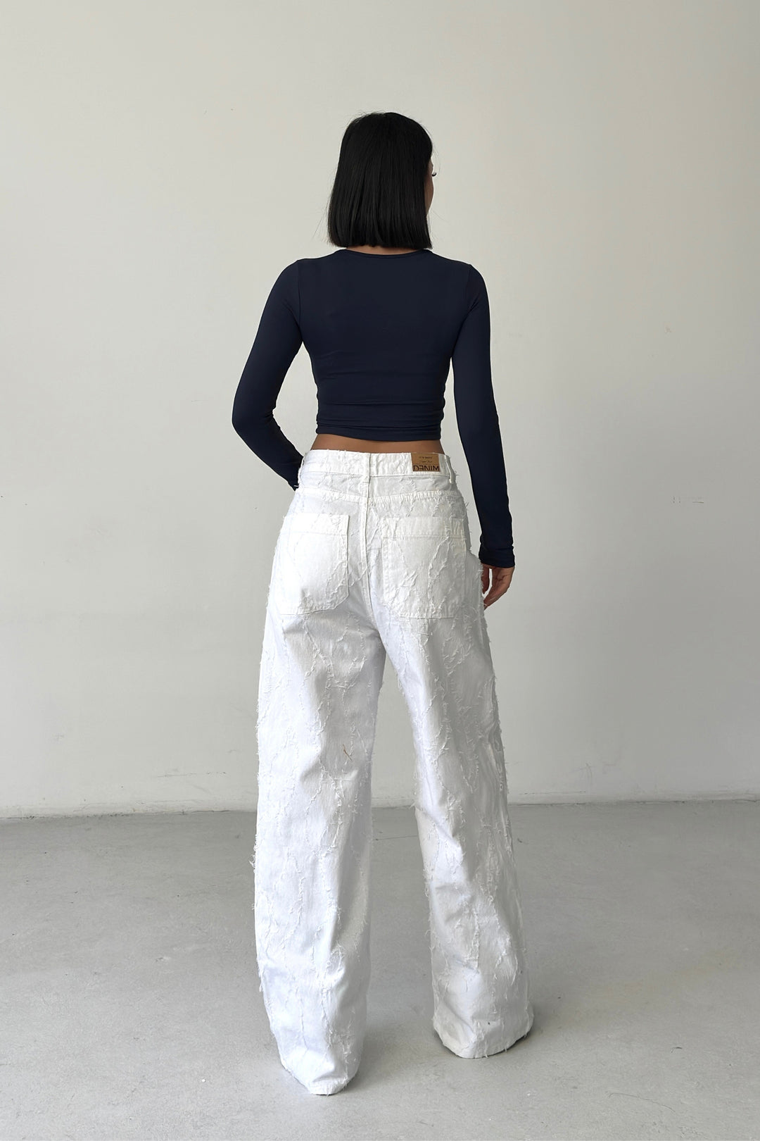 Routines Distressed Baggy Jeans - White 3242 - ROUTINES